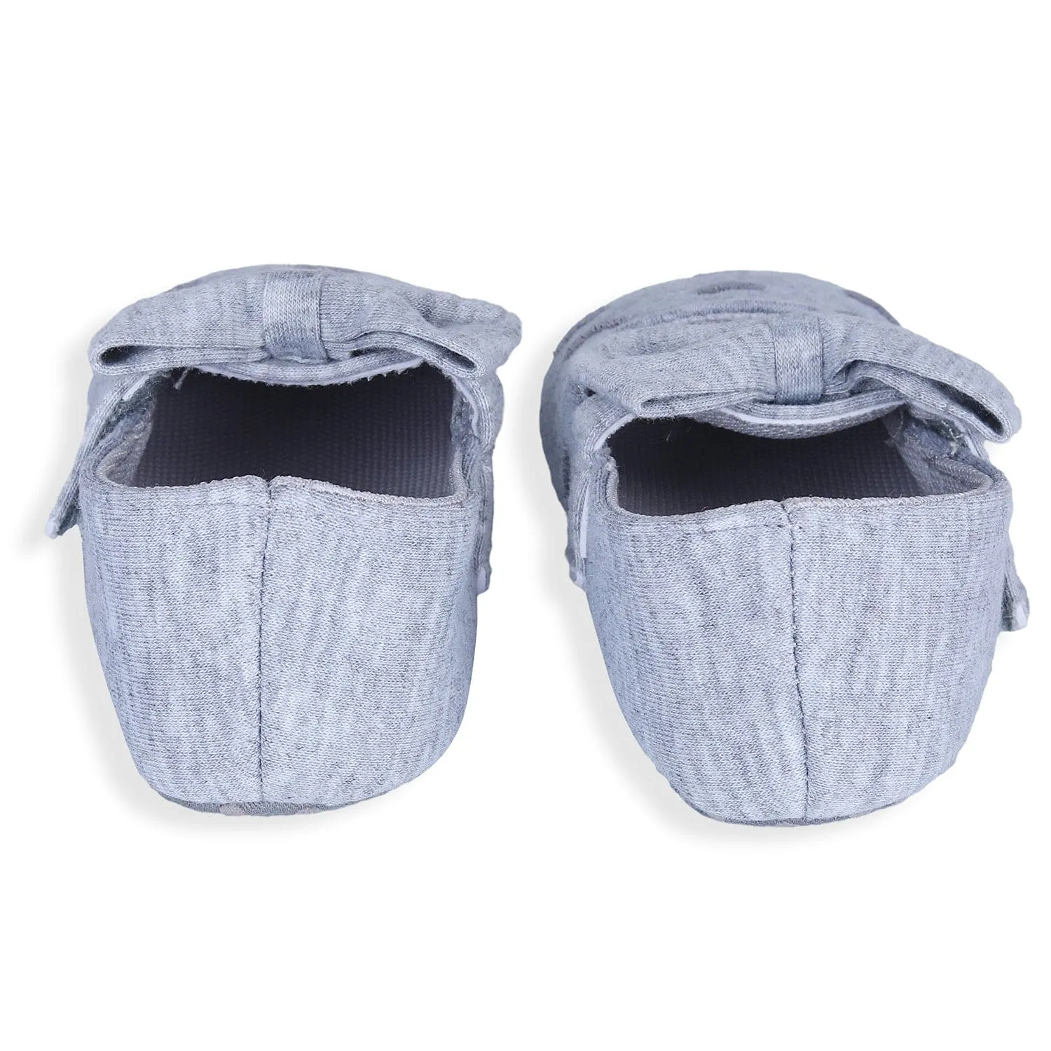 Princess Heart Premium Girls Anti-Slip Ballerina Booties - Grey