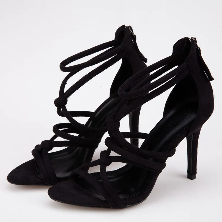 Sexy Bandage Roman High-Heeled Sandals