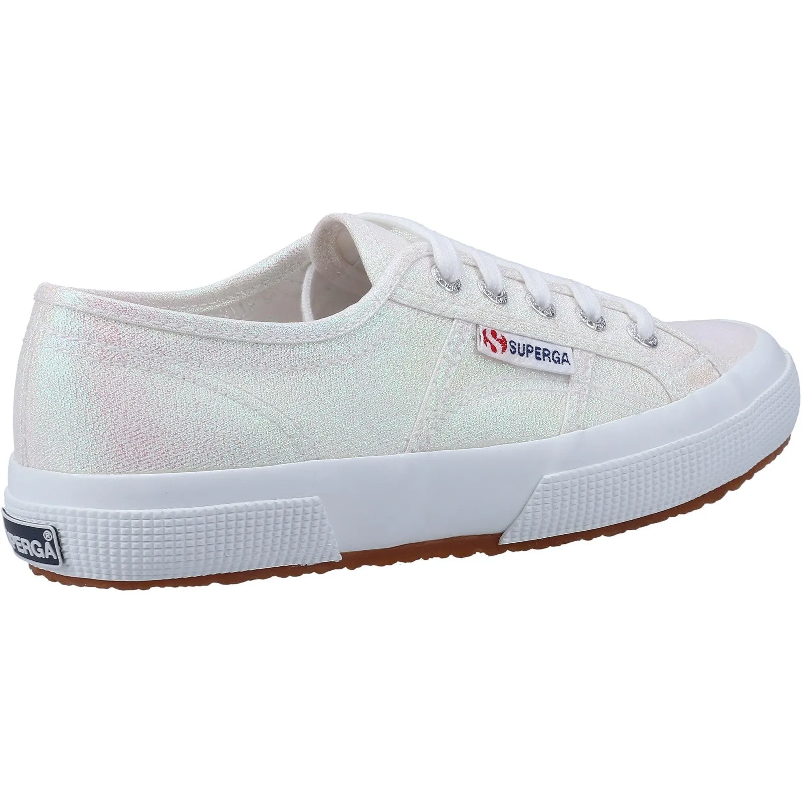 Superga Womens 2750 Lamé Trainers - White