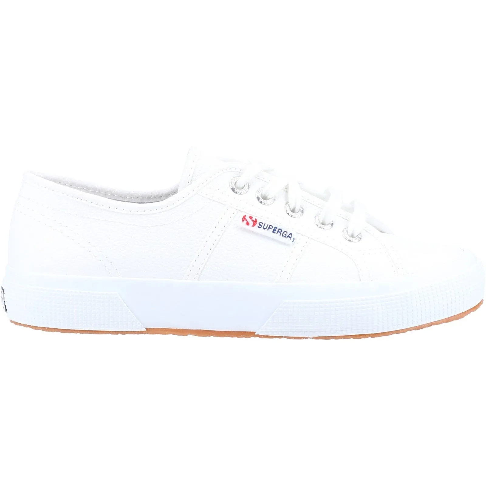 Superga Womens 2750 Tumbled Leather Trainers - White
