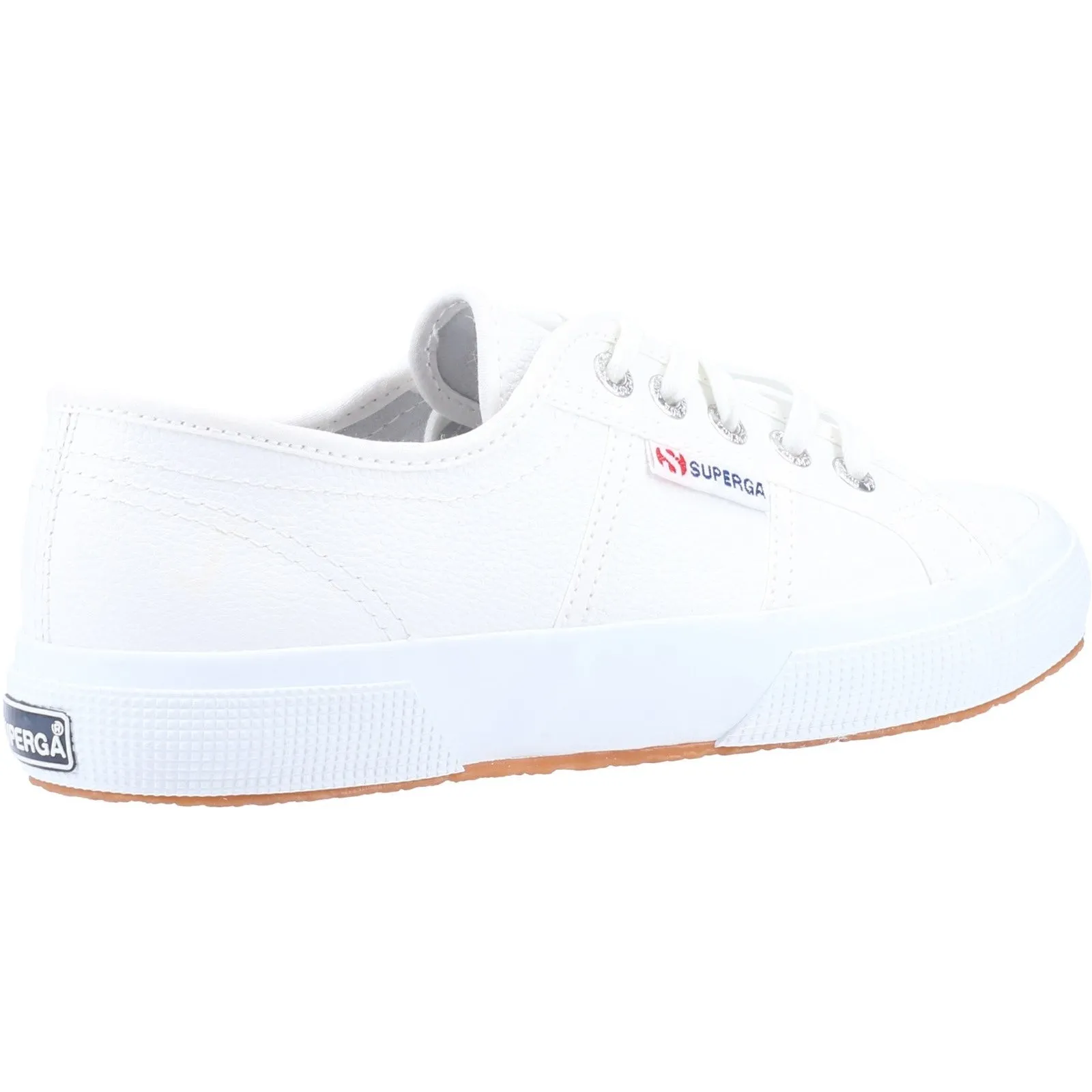 Superga Womens 2750 Tumbled Leather Trainers - White