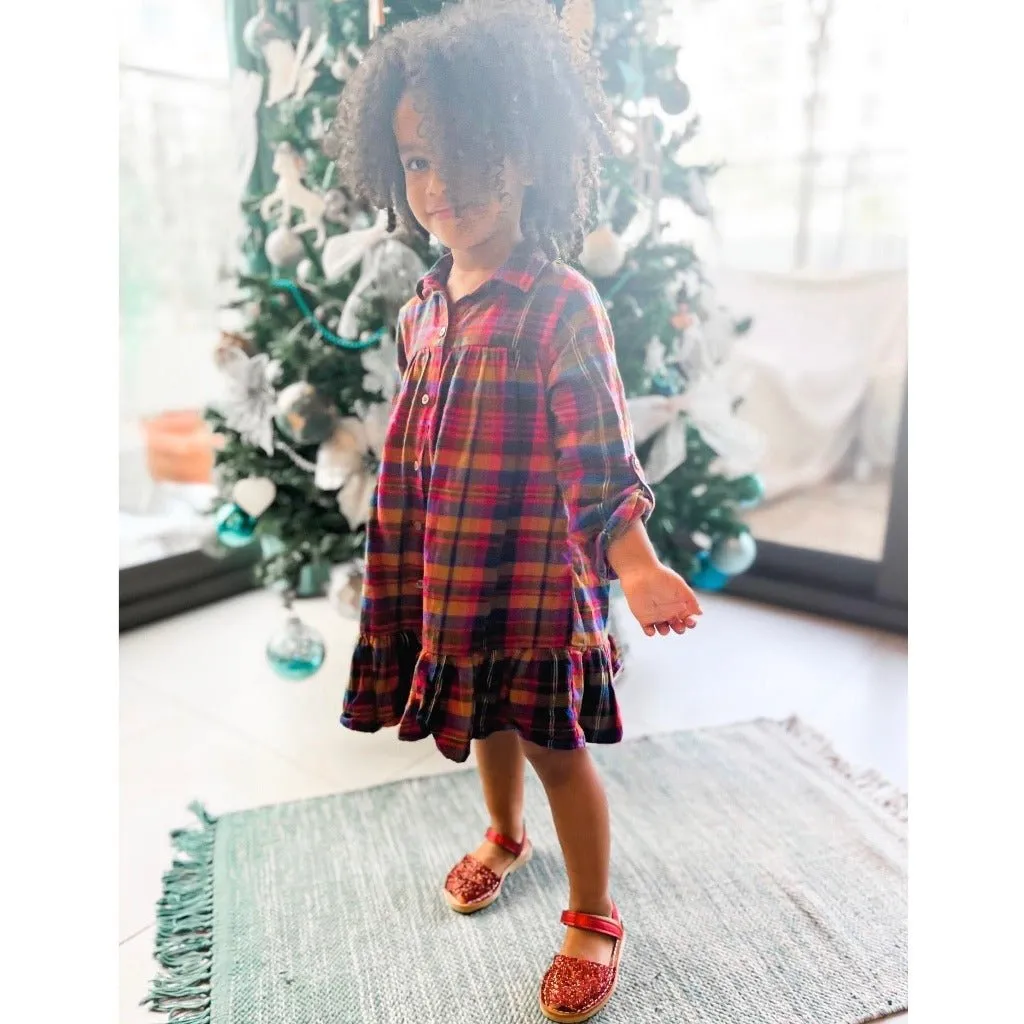 Toddler Avarca in Red Glitter