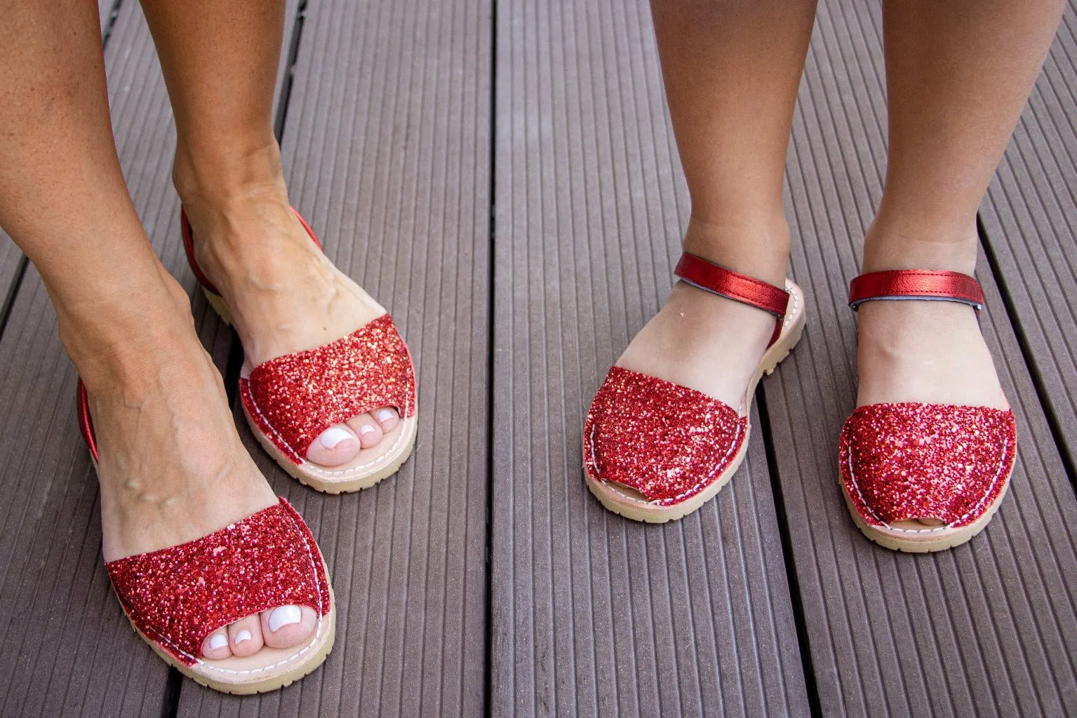 Toddler Avarca in Red Glitter
