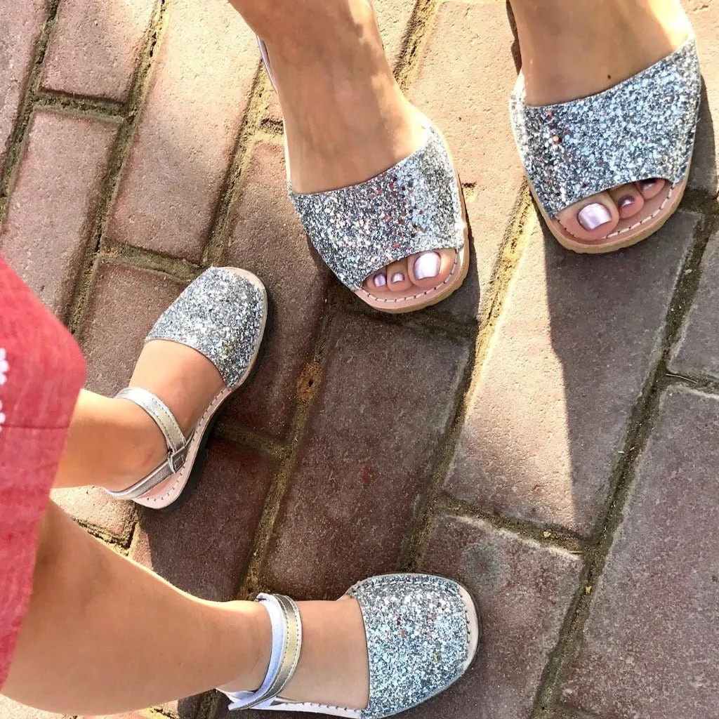 Toddler Avarca in Silver Glitter