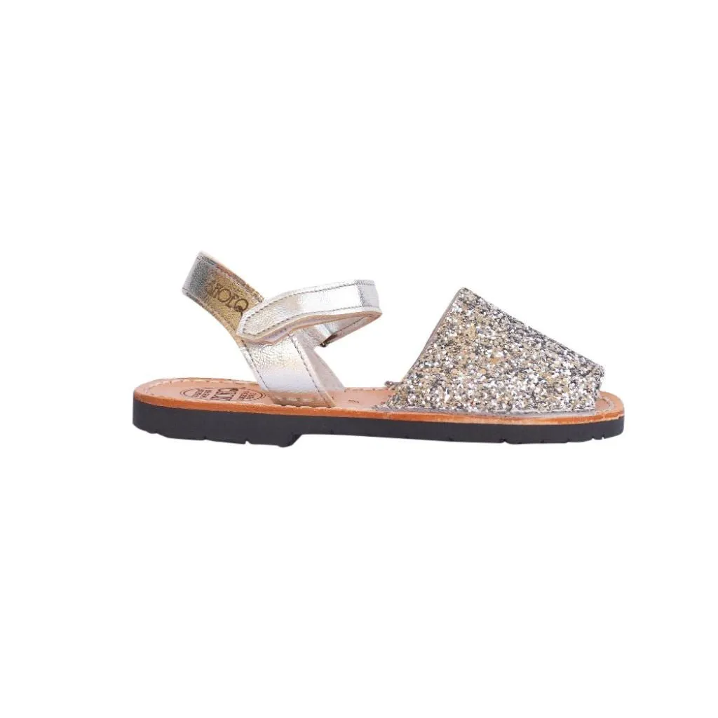 Toddler Avarca in Silver Glitter