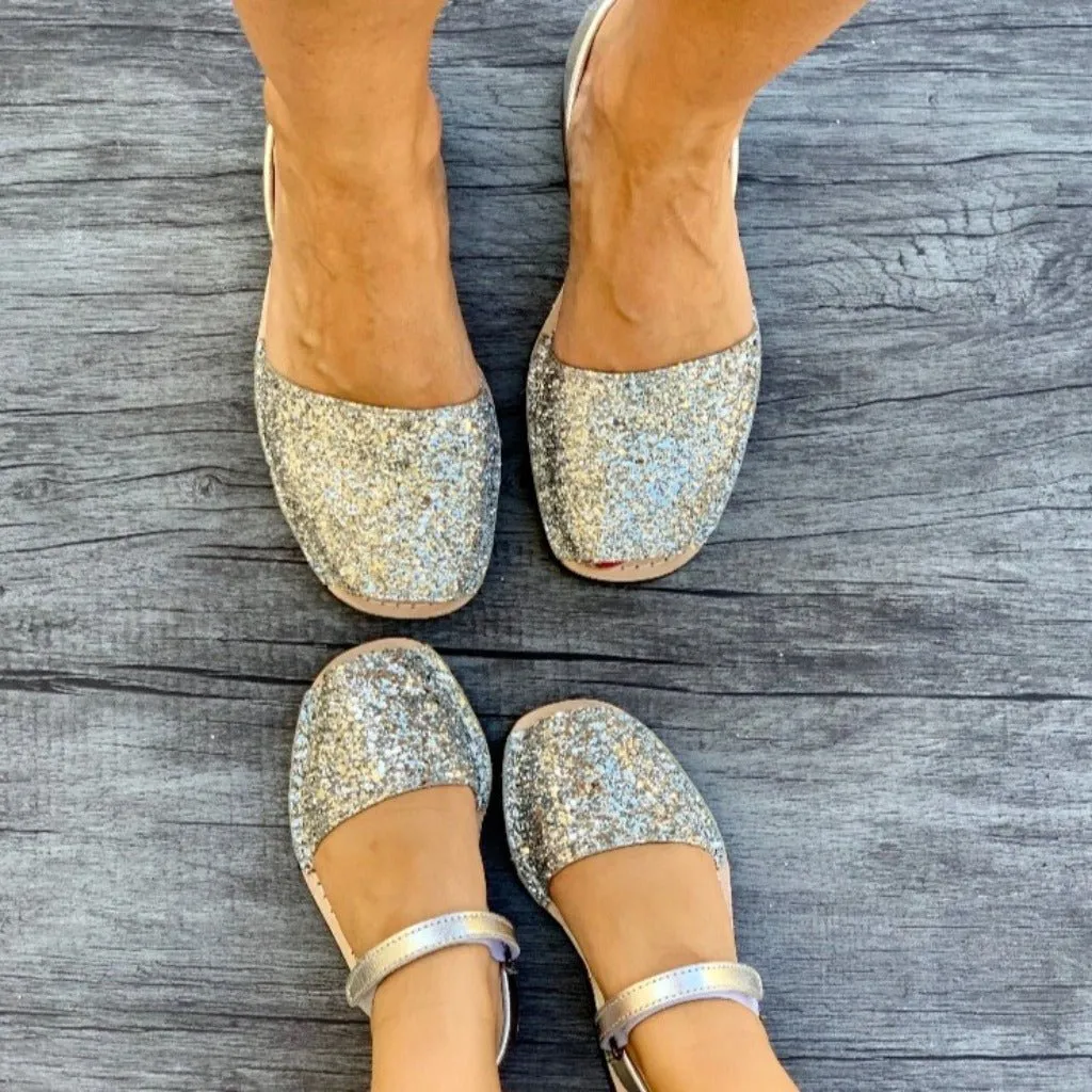 Toddler Avarca in Silver Glitter