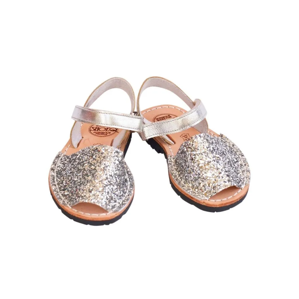Toddler Avarca in Silver Glitter