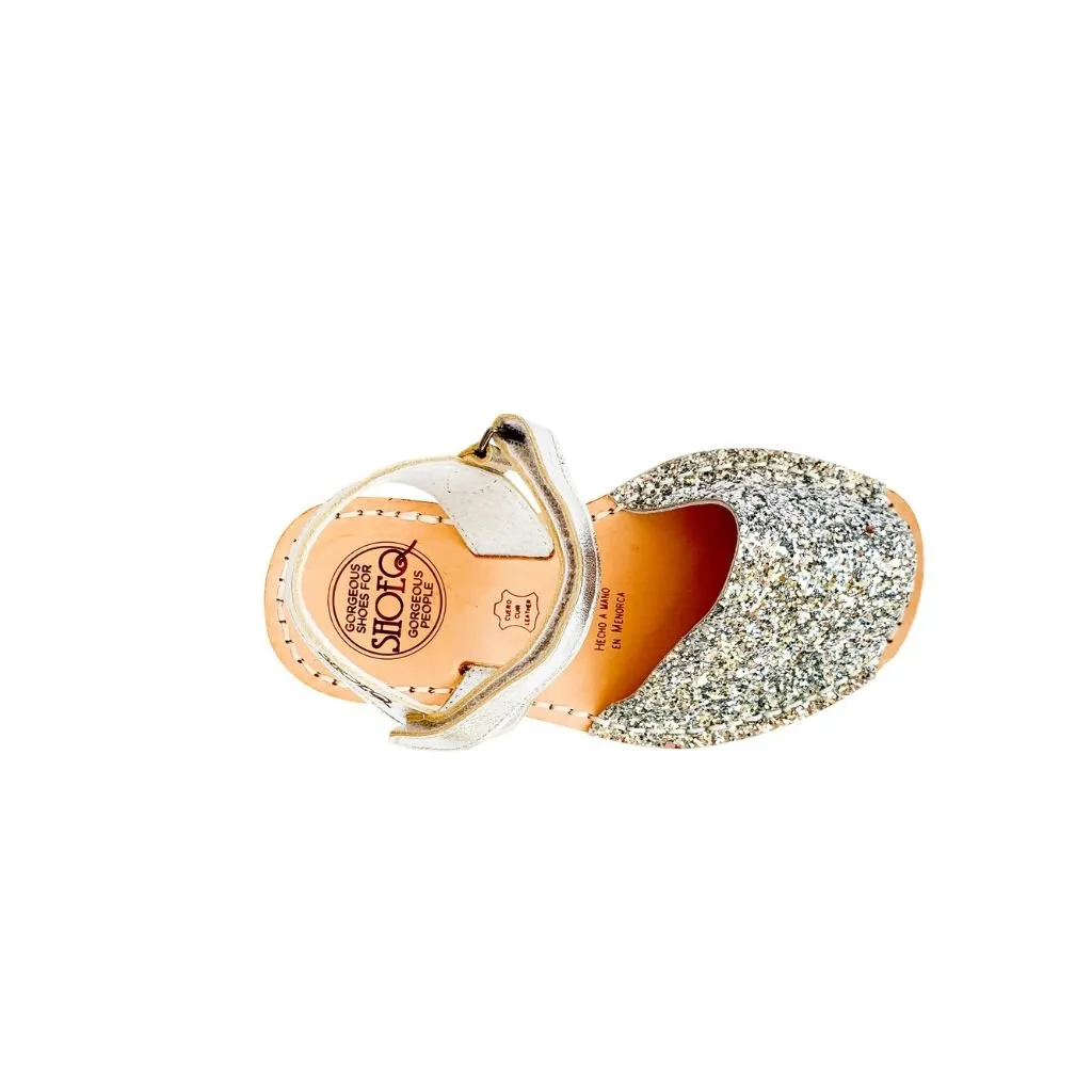 Toddler Avarca in Silver Glitter