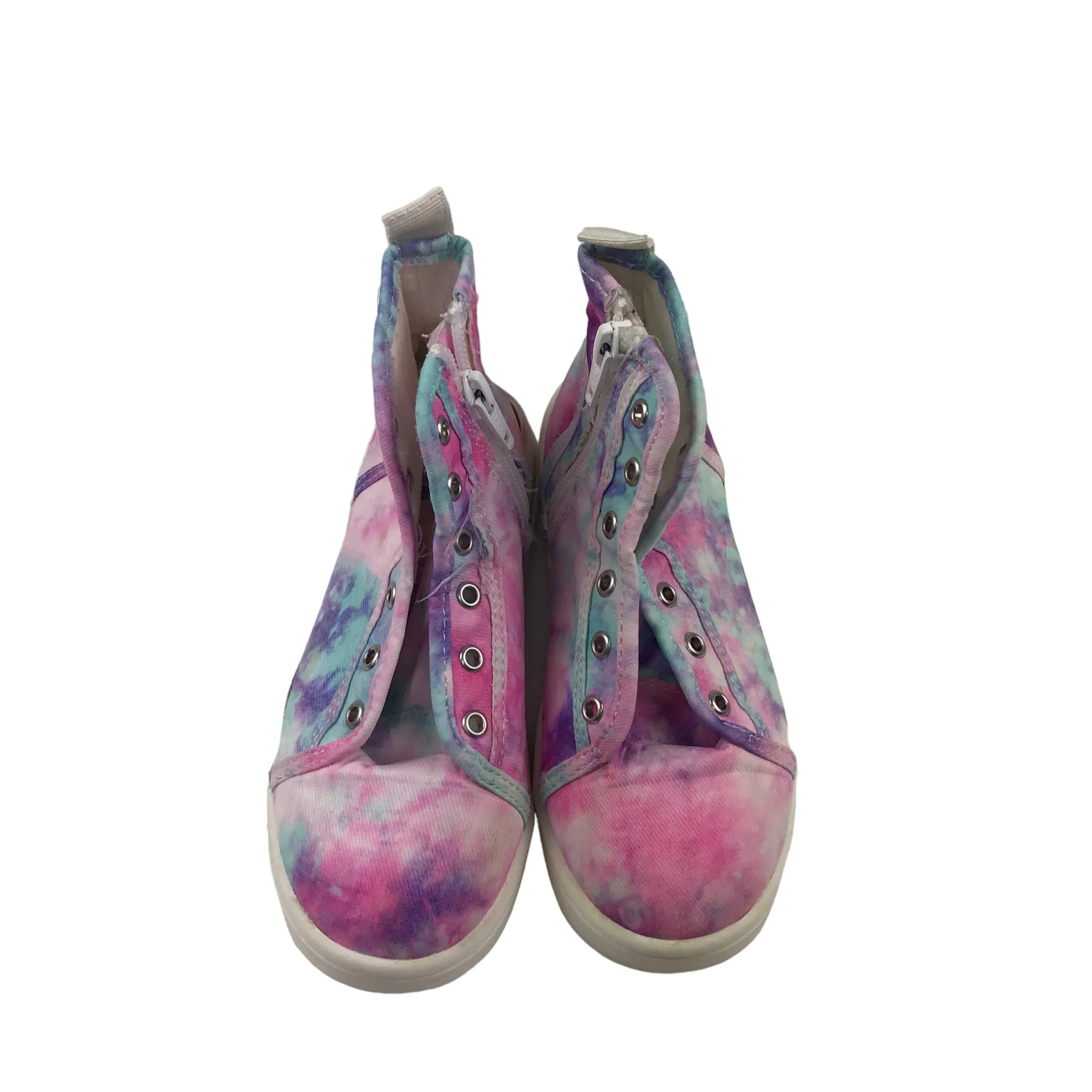 Tu Pink and Blue Tie Dye High Tops Trainers Shoe Size 10 junior