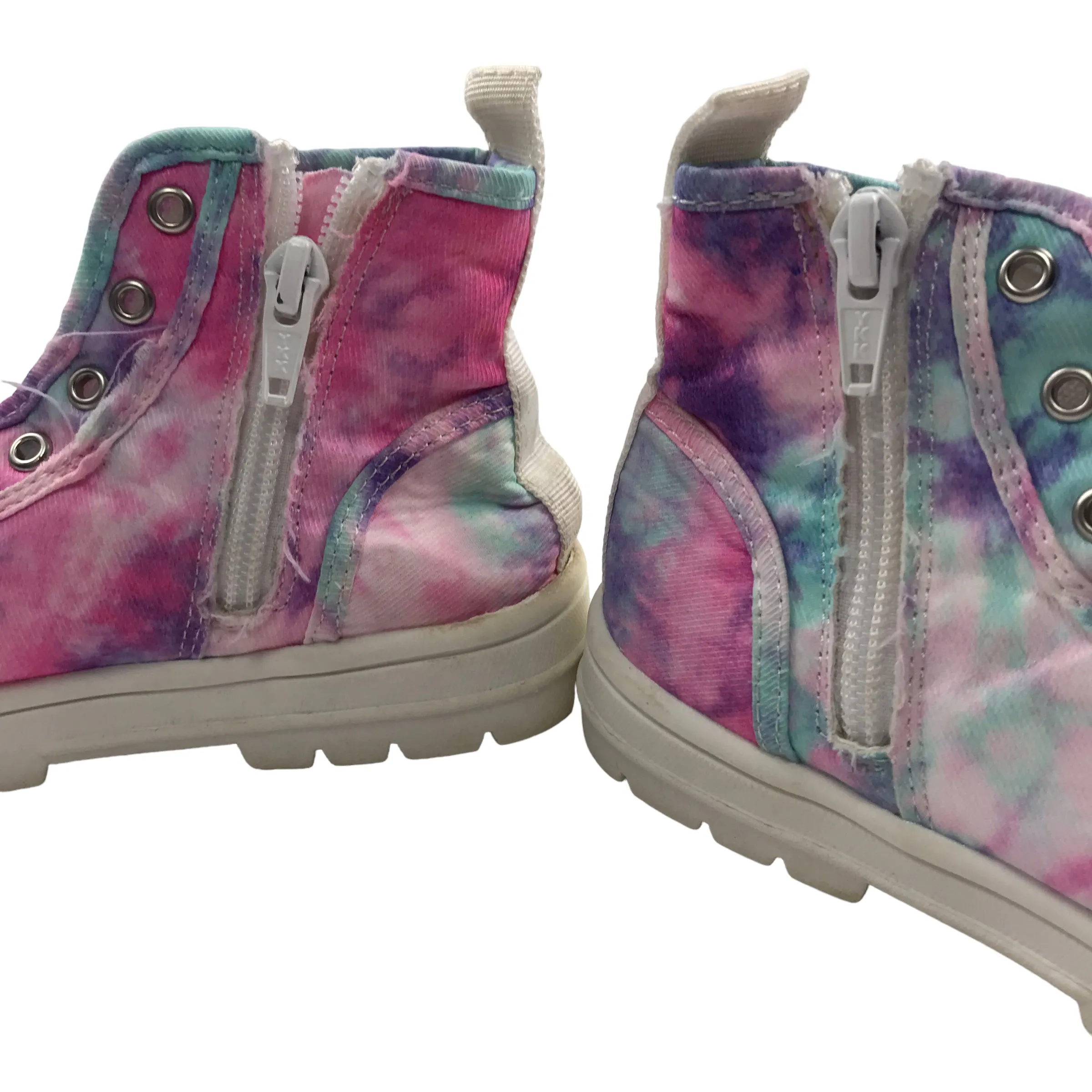 Tu Pink and Blue Tie Dye High Tops Trainers Shoe Size 10 junior