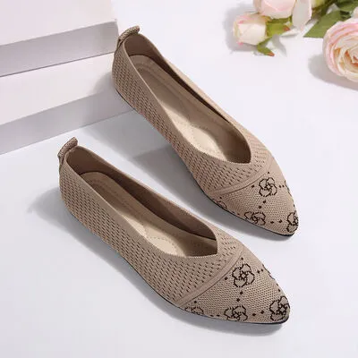 Urban Chic Mesh Flat Slip-Ons in Floral or Leopard Print