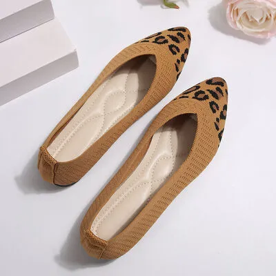 Urban Chic Mesh Flat Slip-Ons in Floral or Leopard Print