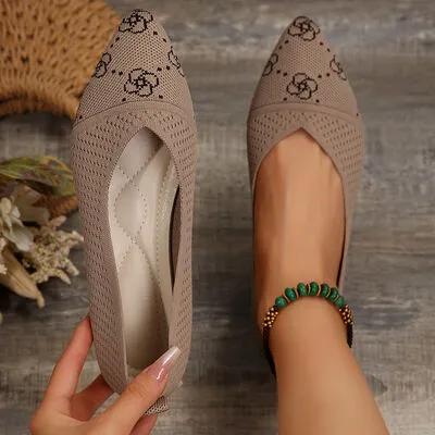 Urban Chic Mesh Flat Slip-Ons in Floral or Leopard Print