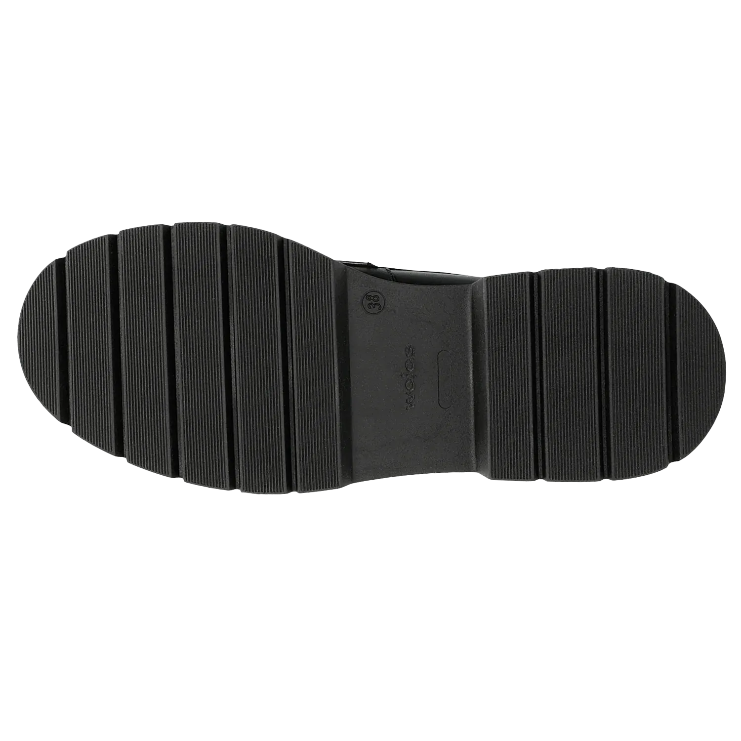 Wojas Black Leather Loafers with Decorative Chain | 46112-51