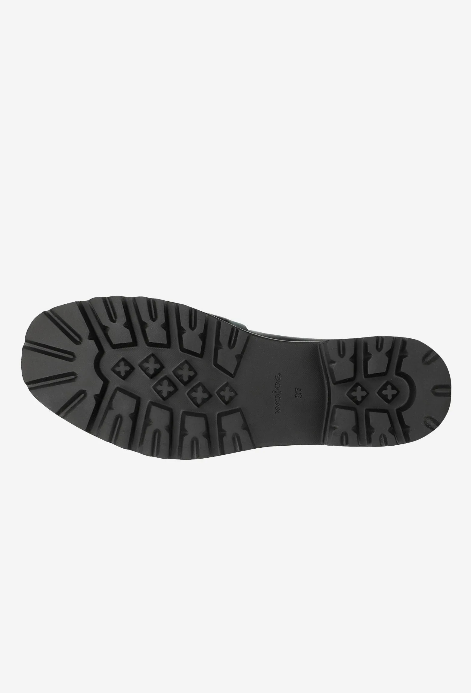 Wojas Black Leather Loafers with Decorative Strap | 46080-51