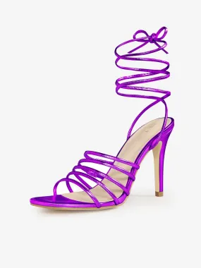 Women's Lace-Up Strappy Slingback Stiletto High Heel Sandals